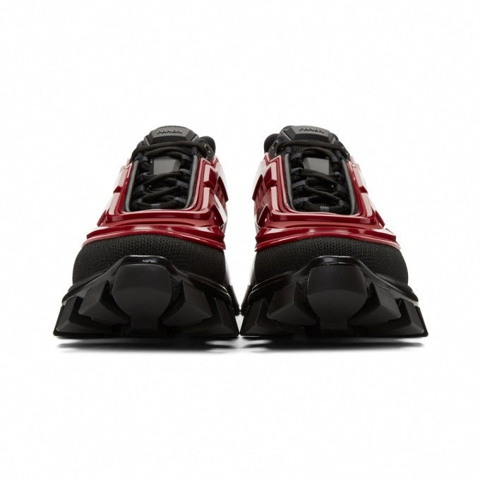 Prada Black and Red Cloudbust Thunder Sneakers