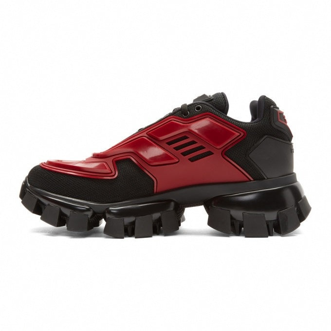 Prada Black and Red Cloudbust Thunder Sneakers